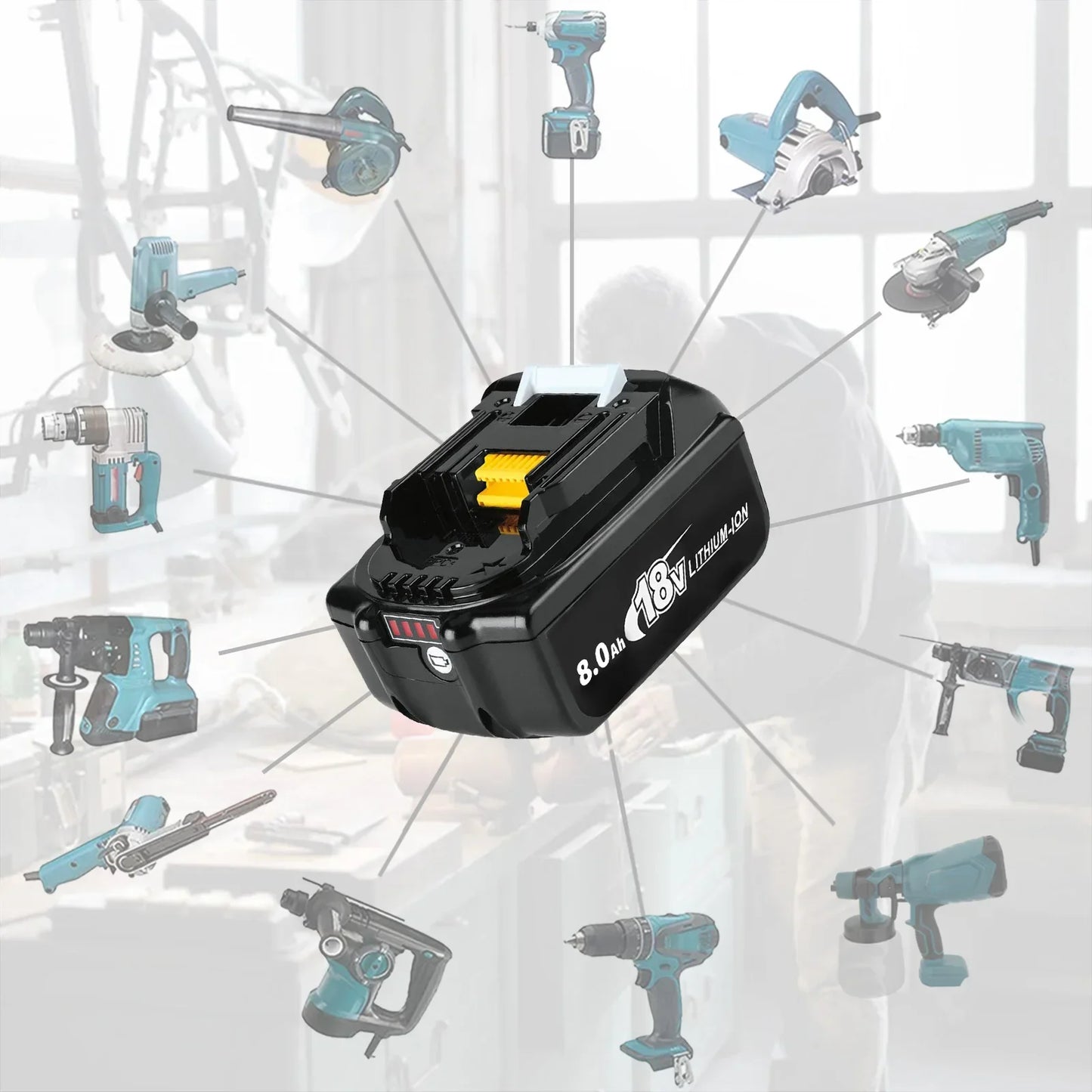 x4 PowerMax 18V Makita Battery Pack 8ah