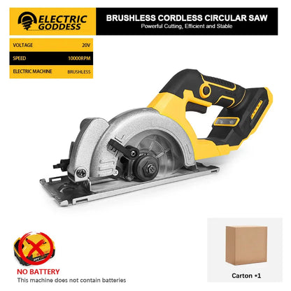 Powerful 5-inch Brushless Cordless Circular Saw Dewalt Power Compatible 20V