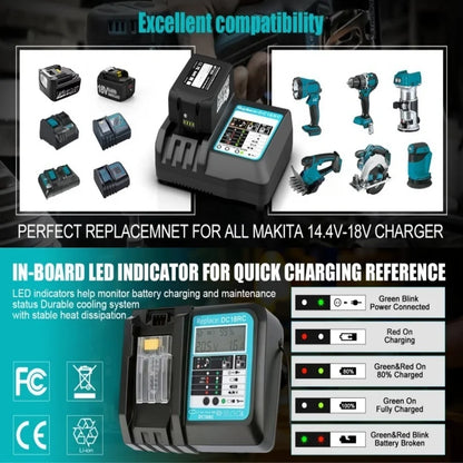 Makita Compatible Single Battery Rapid Charger