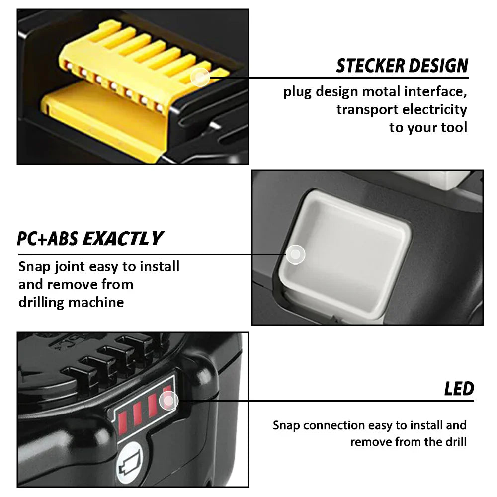 Makita Compatible Power Pack Battery + Charger
