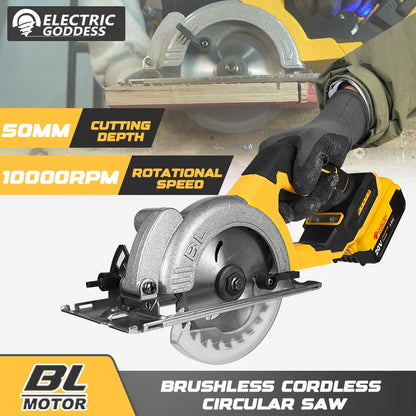 Powerful 5-inch Brushless Cordless Circular Saw Dewalt Power Compatible 20V