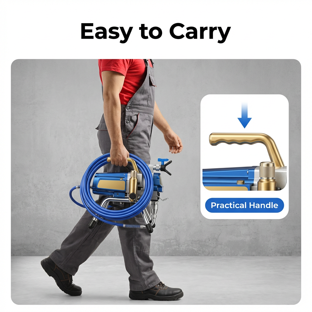 220V Pro Airless Paint Sprayer – 1500W for Interior and Exterior Use