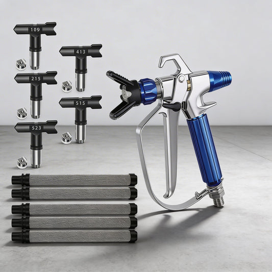 Airless Paint Sprayer Gun Accessory Kit – Spray Gun with 5 Tips (No Machine Included)