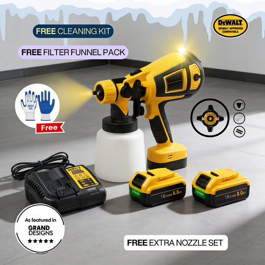 Dewalt Compatible Pro Paint Sprayer + Battery Power Bundle & Accessories
