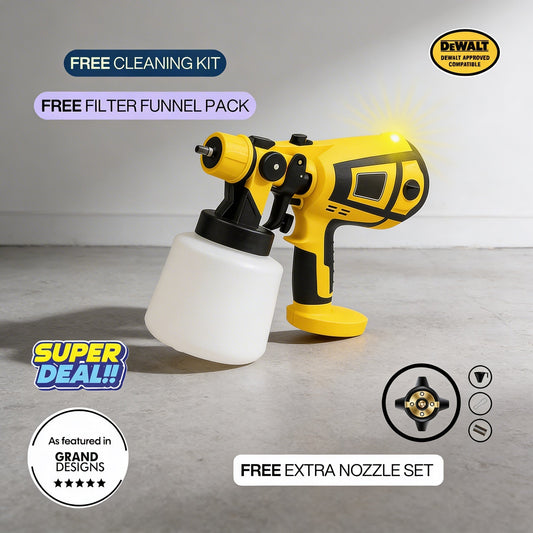 DeWalt Compatible 18V Cordless Paint Sprayer – Lightweight, High-Precision HVLP
