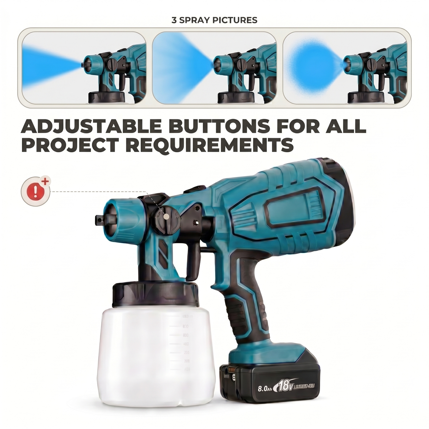Makita Compatible 18v Cordless Paint Sprayer